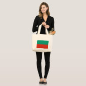 Bulgaarse vlag grote tote bag (Voorkant (model))