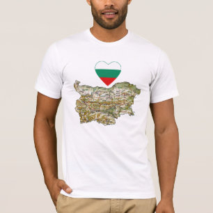 Bulgaarse vlag — Hart en kaart T-Shirt