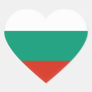Bulgaarse vlag hart sticker