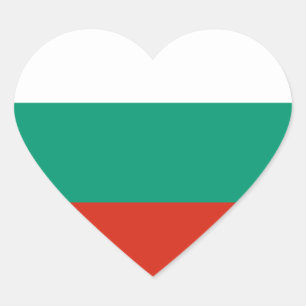 Bulgaarse vlag hart sticker