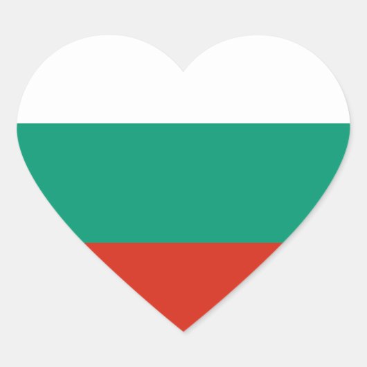 Bulgaarse vlag hart sticker (Voorkant)