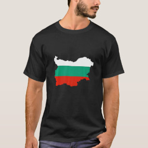 Bulgaarse vlag in omtrek Bulgarije T-shirt