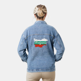 Bulgaarse vlag kaart, achterkant denim jacket