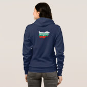 Bulgaarse vlag kaart, achterkant hoodie (Achterkant volledig)