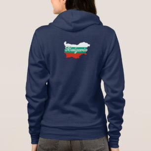Bulgaarse vlag kaart, achterkant hoodie