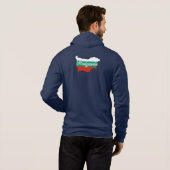 Bulgaarse vlag kaart, achterkant hoodie (Achterkant volledig)