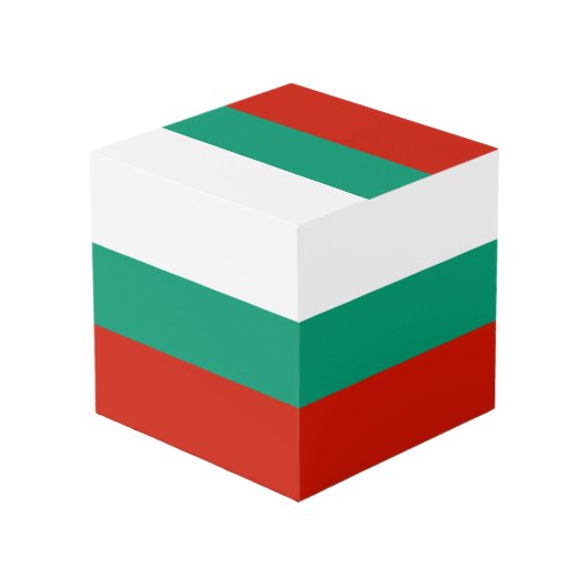 Bulgaarse vlag kubus (Achter hoekig)