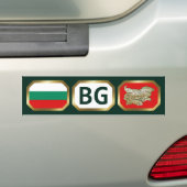 Bulgaarse Vlag Landkaart Code Bumpersticker (Op auto)