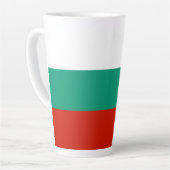 Bulgaarse vlag latte mok (Linkerhoek)