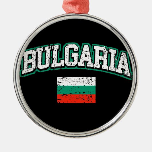 Bulgaarse vlag metalen ornament (Voorkant)