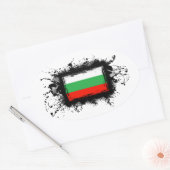 Bulgaarse vlag ovale sticker (Envelop)