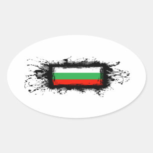 Bulgaarse vlag ovale sticker
