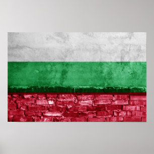 Bulgaarse vlag poster