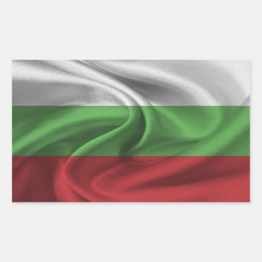 Bulgaarse vlag rechthoekige sticker (Voorkant)