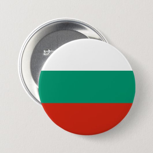 Bulgaarse vlag ronde button 7,6 cm (Voorkant /achterkant)