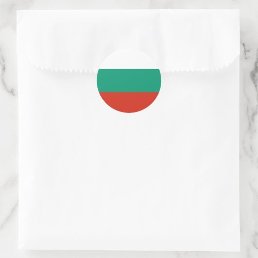 Bulgaarse vlag ronde sticker (Tas)
