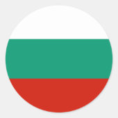Bulgaarse vlag ronde sticker (Voorkant)