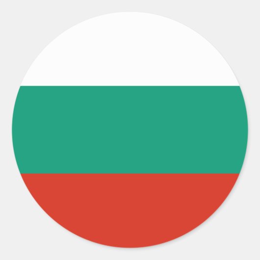 Bulgaarse vlag ronde sticker (Voorkant)