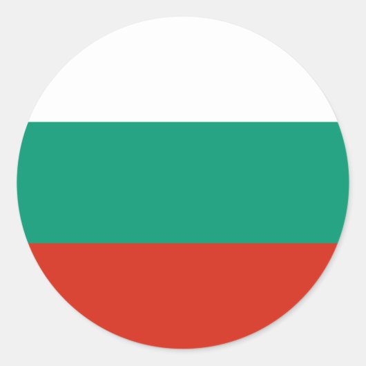 Bulgaarse vlag ronde sticker (Voorkant)