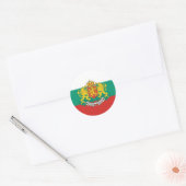 Bulgaarse vlag ronde sticker (Envelop)