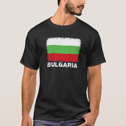 Bulgaarse vlag steunt Bulgaarse Mannen T-shirt (Voorkant)
