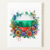 Bulgaarse Vlag Traditie Folklore Vrouw Rode Rozen Planner (Achterkant)