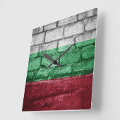 Bulgaarse vlag vierkante klok (Hoek)