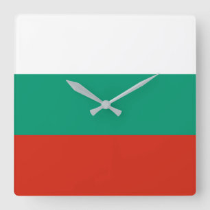 Bulgaarse vlag vierkante klok