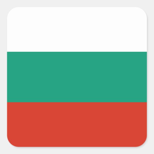 Bulgaarse vlag vierkante sticker (Voorkant)