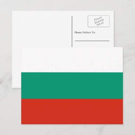 Bulgaarse vlag, vlag van Bulgarije Briefkaart (Voorkant / Achterkant)