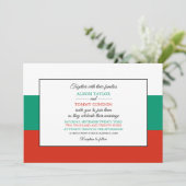 Bulgaarse vlag, vlag van Bulgarije bruiloft Kaart (Staand voorkant)