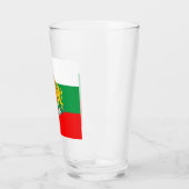 Bulgaarse vlag + wapenschild glas (Links)