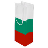 Bulgaarse vlag wijn cadeautas (Voorkant Gekanteld)