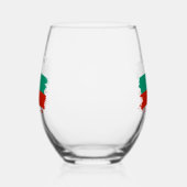 Bulgaarse vlag wijnglas zonder voet (Links)