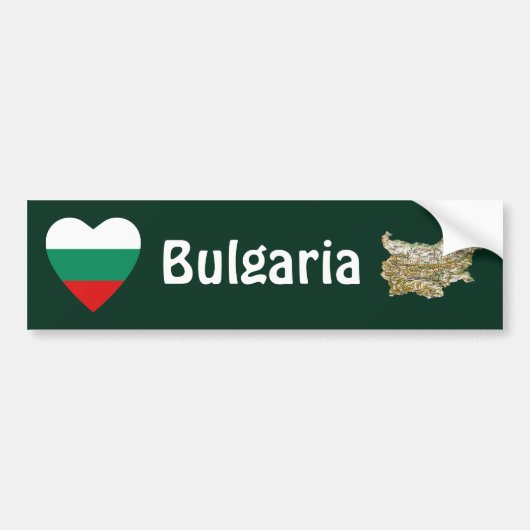 Bulgaarse vlaggendrain + kaartjesBumpersticker Bumpersticker (Voorkant)
