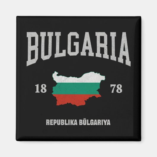 Bulgaarse Vlagkaart Magneet (Voorkant)