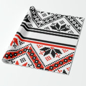 Bulgaarse volkskunst cadeaupapier (Uitgerold)