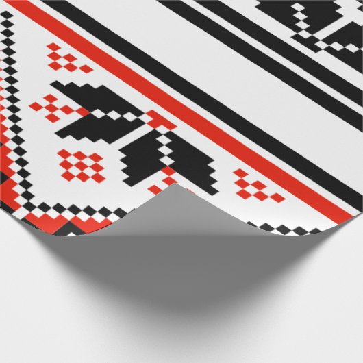 Bulgaarse volkskunst cadeaupapier (Hoek)