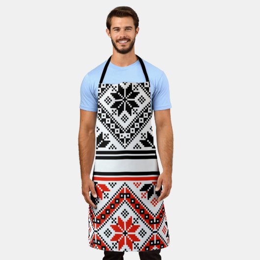 Bulgaarse volkskunst schort (Gedragen)