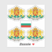 Bulgaarse wapenschild en vlaggen sticker (Vel)