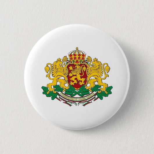 Bulgaarse wapenschild ronde button 5,7 cm (Voorkant)