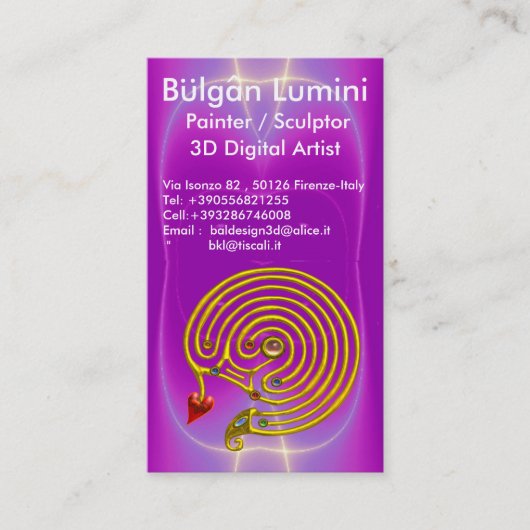 Bulgan Lumini Hyper Labirinth profilcard Visitekaartje (Voorkant)