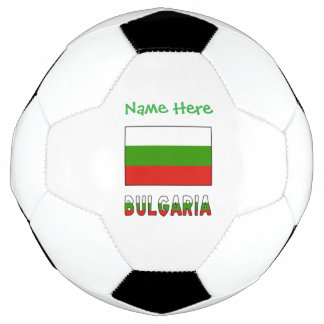 Bulgaria Bulgarian Flag Green Personalized Name Voetbal