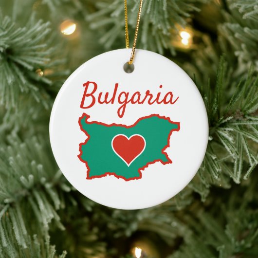 Bulgaria Map Keramisch Ornament (Boom)