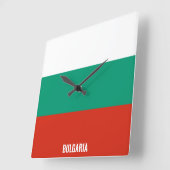 Bulgaria National Flag Patriotic Vierkante Klok (Hoek)