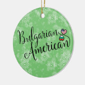 Bulgarian American Hearts Christmas Tree Ornament (Links)