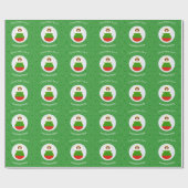 Bulgarian Engel Kerstvlag Persoonlijk Cadeaupapier (Vlak)