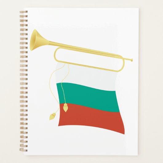 Bulgarian Flag and Bugle Planner (Voorkant)