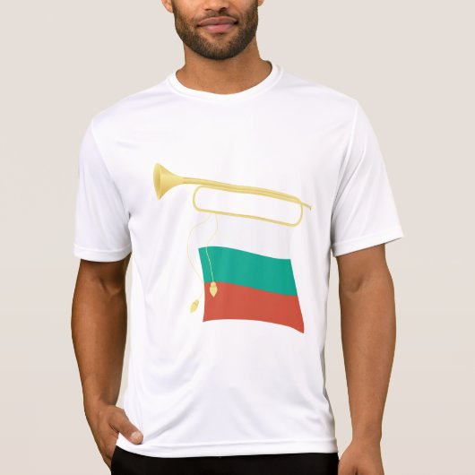 Bulgarian Flag and Bugle T-shirt (Voorkant)