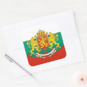 Bulgarian Flag & Coat of Arms, Flag of Bulgaria Vierkante Sticker (Envelop)